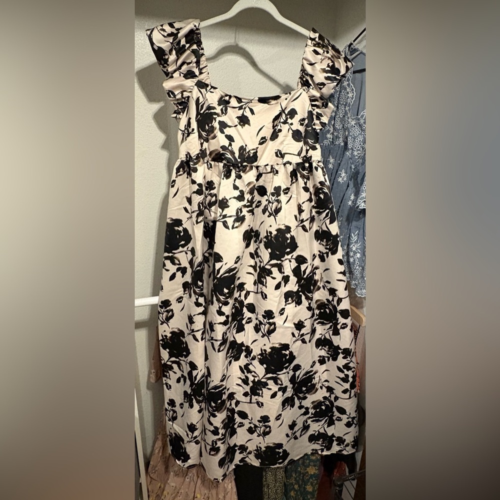 Women's Ankle A-Line Tank Dress - Future Collective Floral 1X - Picture 3 of 5